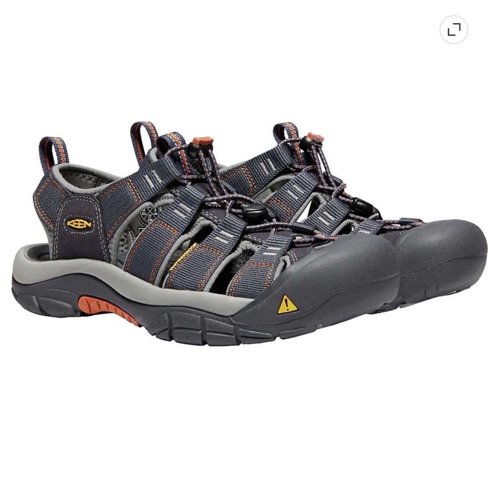 KEEN Newport H2 Mens Navy Blue Orange Waterproof Hiking Sport Sandals Size 13